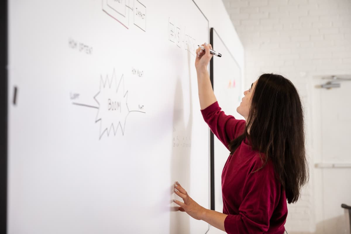 SUSA Teresa with whiteboard
